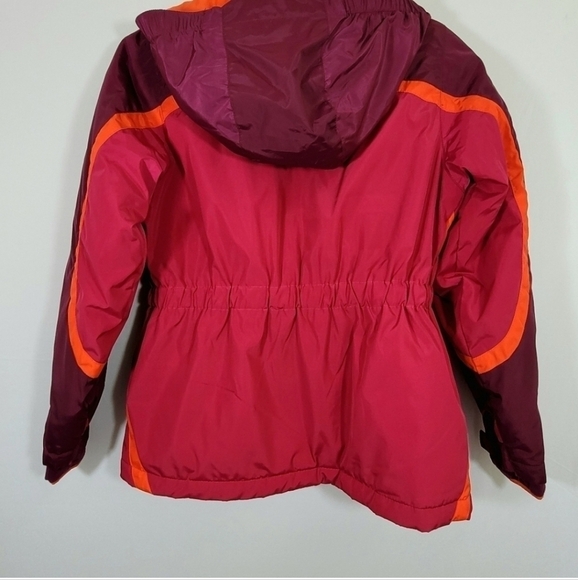 Lands End sz large 14 coat maroon pink orange new - Picture 2 of 7